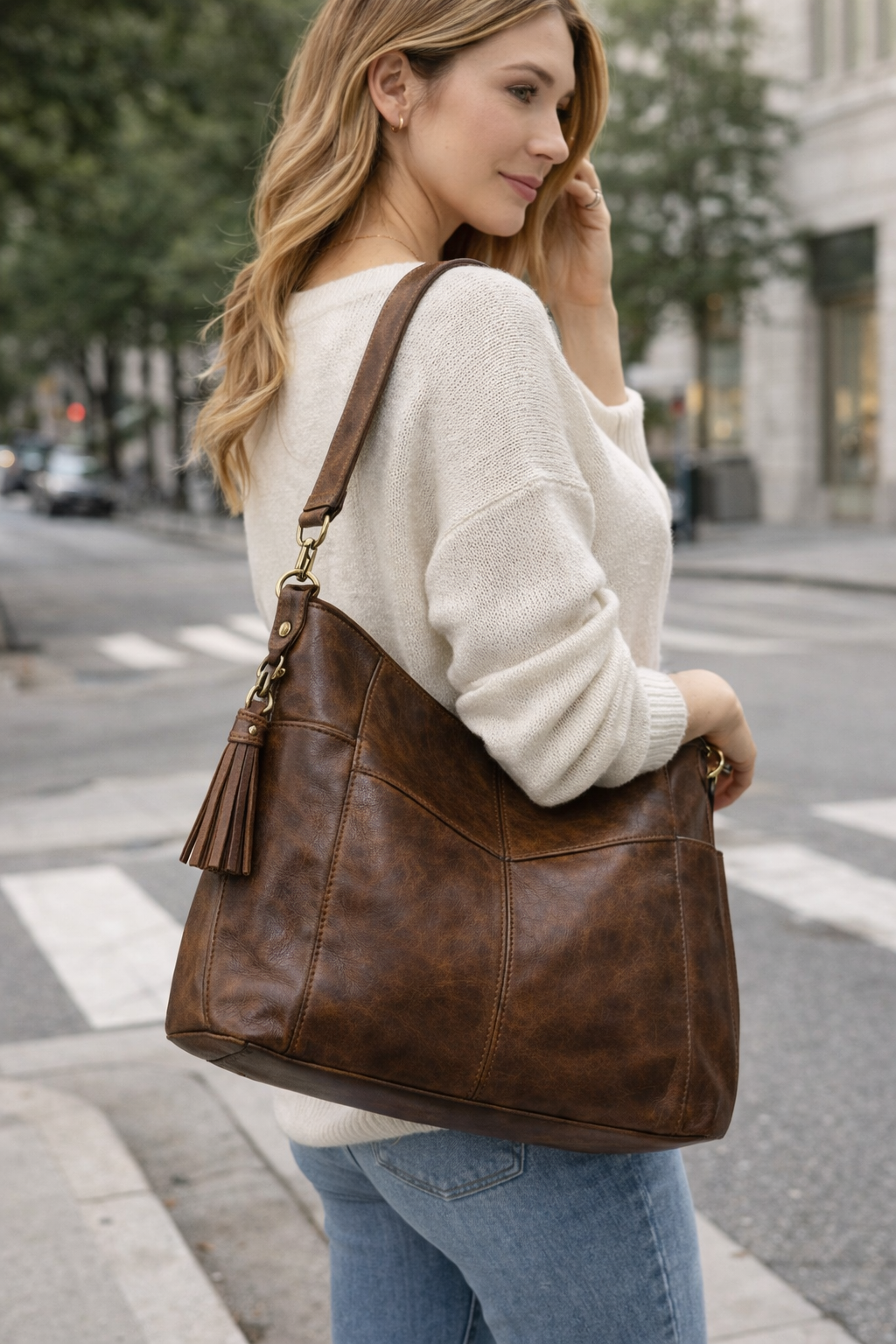 Sonia | Bolso de mano color café