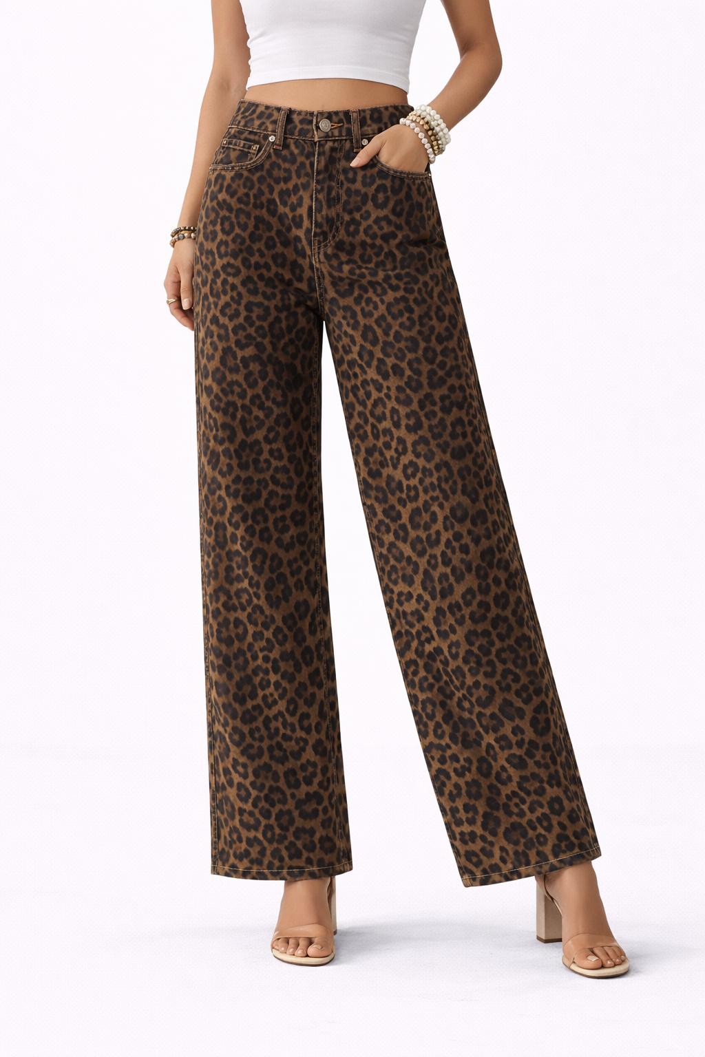 Pantalón estampado leopardo