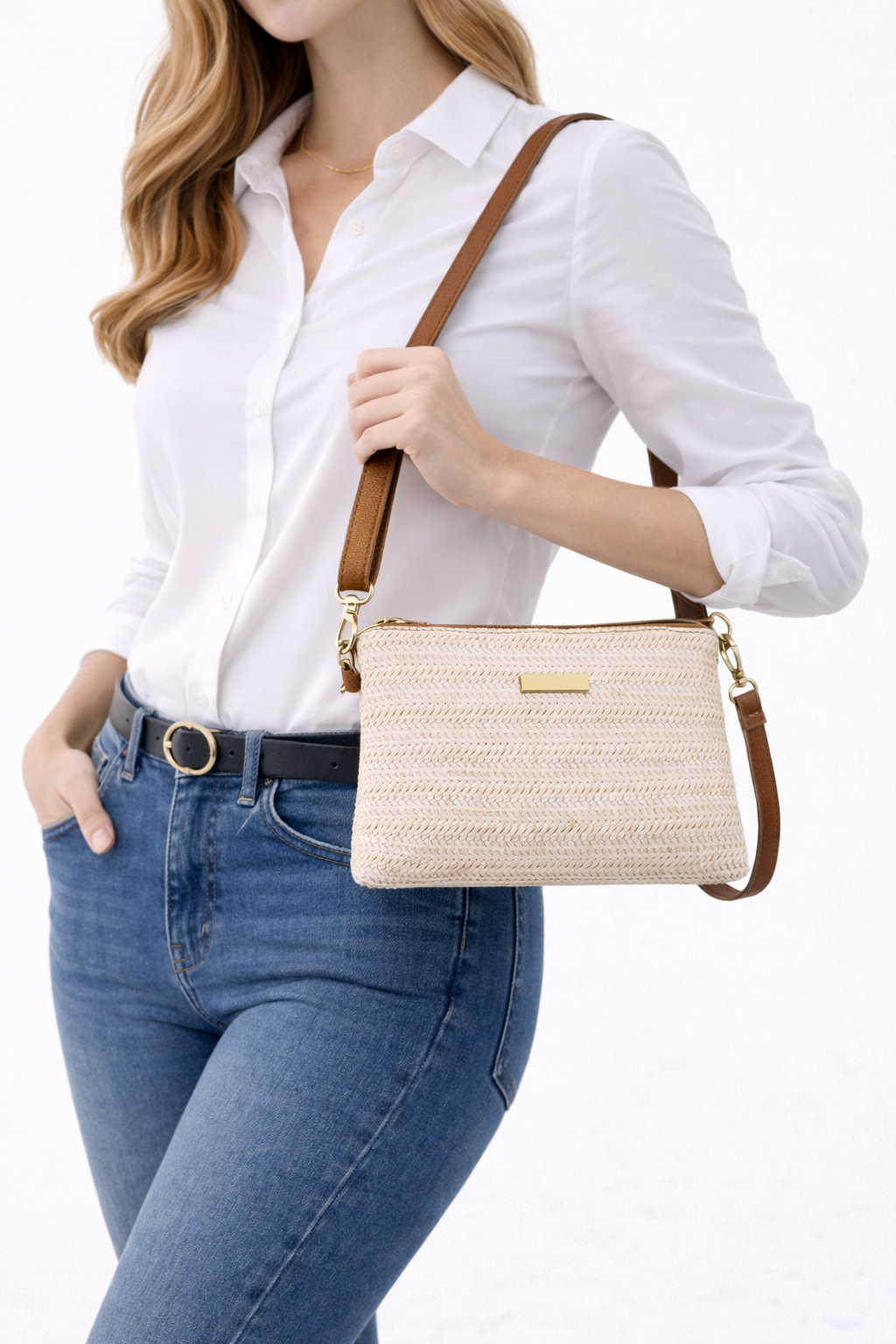 Bolso de paja informal