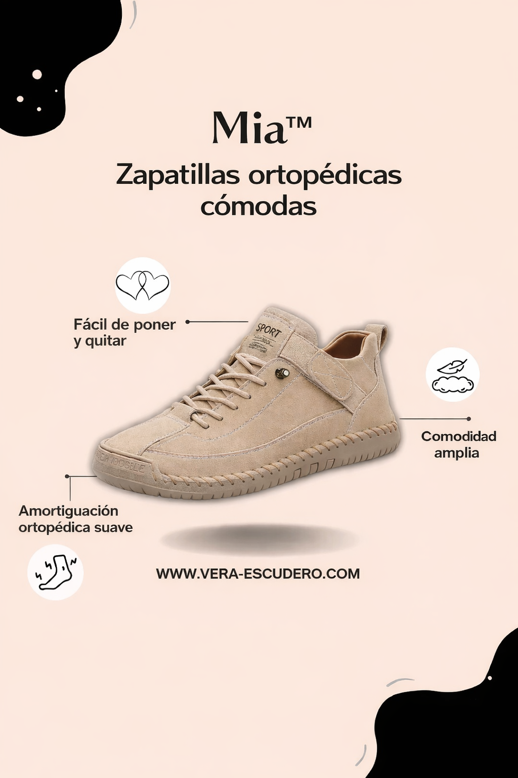 Mia™: zapatillas ortopédicas cómodas e indoloras