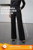 Pantalones de traje de mujer con cintura alta