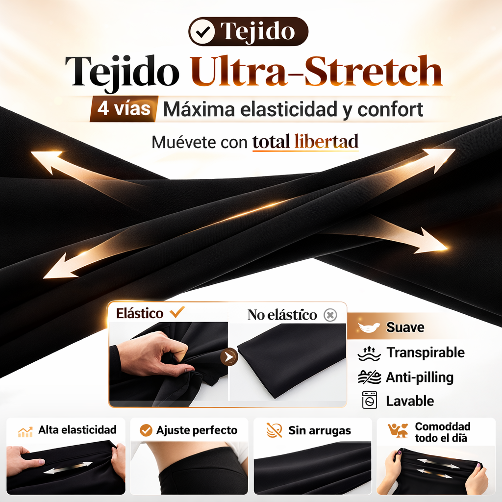 Pantalones de traje de mujer con cintura alta