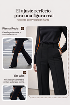 Pantalones de traje de mujer con cintura alta