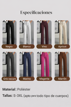 Pantalones de traje de mujer con cintura alta