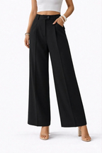 Pantalones de traje de mujer con cintura alta