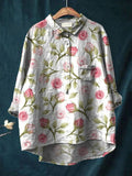Tatiana – Camisa de lino estampada