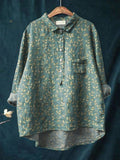 Tatiana – Camisa de lino estampada