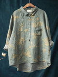 Tatiana – Camisa de lino estampada