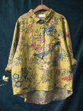Tatiana – Camisa de lino estampada