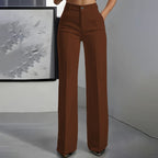 Pantalones de traje de mujer con cintura alta